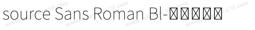 source Sans Roman Bl字体转换